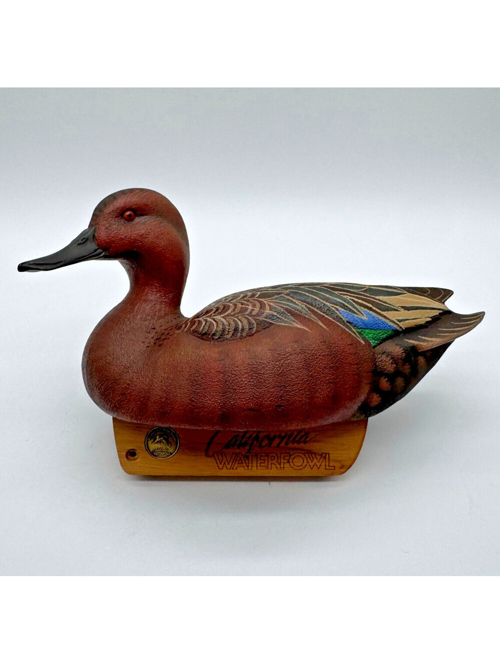California Waterfowl Decoy of the Year Green-Winged Cinnamon Teal Duck
